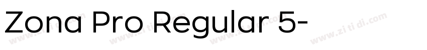 Zona Pro Regular 5字体转换